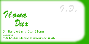 ilona dux business card